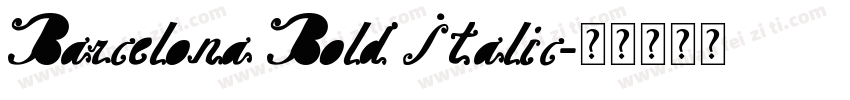 Barcelona Bold Italic字体转换